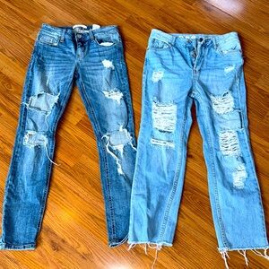 Bundle of size 5 jeans, gently used, skinny and straight fit